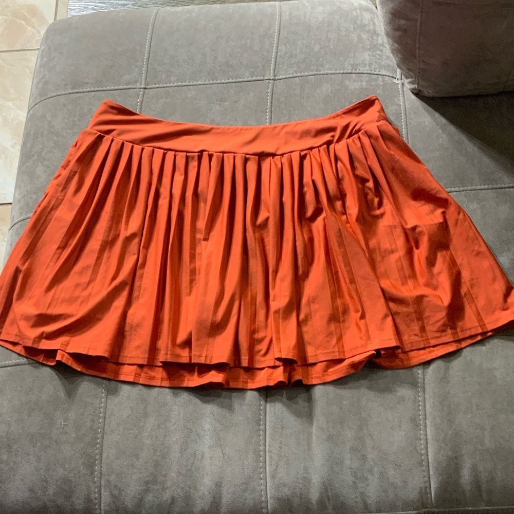 adidas Women's A-Line Skirt in Bold Orange - Picture 3 of 11